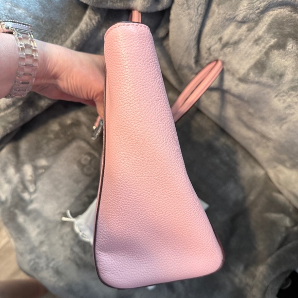 Coach Pebble Leather Turnlock Chain Tote - Powder Pink - Picture 4 of 11